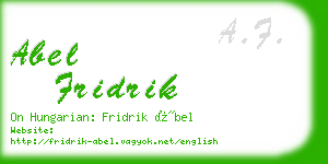 abel fridrik business card